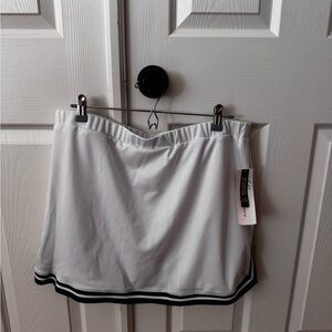 Nanette Lepore White Mini Skirt with Green Accents